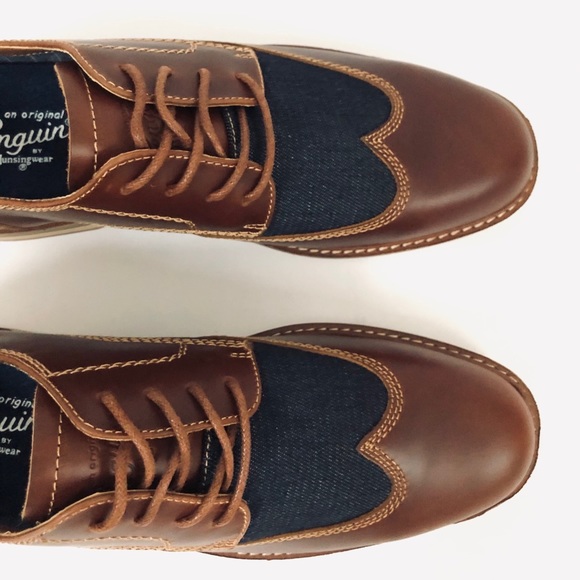 Original Penguin Sheldon Leather Wingtip Oxfords - Picture 2 of 7